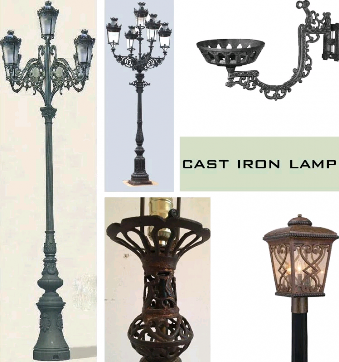 Tipo redondo estilo de tres lámparas del europeo del grueso de poste