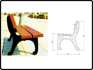 Piernas modificadas para requisitos particulares del banco de parque del arrabio de la calidad superior para los muebles al aire libre del jardín de la calle