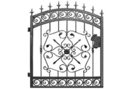 Eche los archivos y las verjas decorativos residenciales de las puertas de las piezas ornamentales del hierro