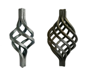 Los componentes forjados del hierro labrado, las piezas ornamentales del hierro enrollan jaulas/cestas