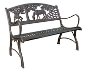Accesorios ornamentales de pintura del hierro/banco de parque al aire libre del arrabio de los muebles
