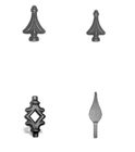 Cerca Parts Spearhead del hierro labrado del ornamento/accesorios Eco del arrabio amistoso