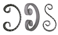 Volutas forjadas de acero suaves del hierro labrado de Ornamental Iron Parts de la cerca del hierro