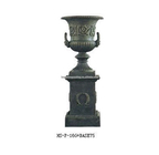 Urna antigua del jardín de la maceta del arrabio de las piezas ornamentales decorativas del hierro