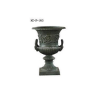 Urna antigua del jardín de la maceta del arrabio de las piezas ornamentales decorativas del hierro