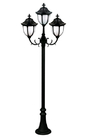 Luz moderna del hierro del negro de la decoración del chalet del poste de la lámpara de la fundición de aluminio de la construcción