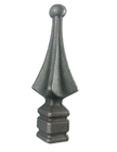 El metal decorativo de la punta de lanza de la cerca/del hierro labrado de las puertas alancea el punto